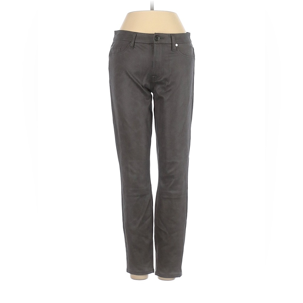 7 For All Mankind Women’s Knee‎ Seam Faux Suede Jegging Grey Size 27